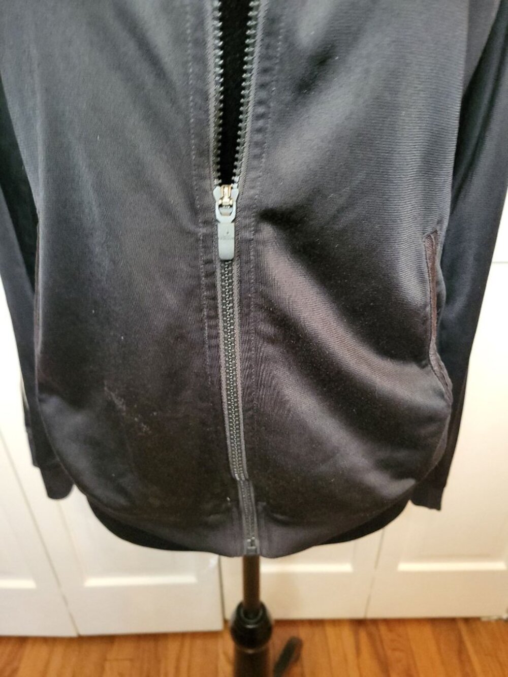 Adidas Black White Track Stripe Zip Up jacket S Streetwear Activewear School Gym - Picture 4 of 8